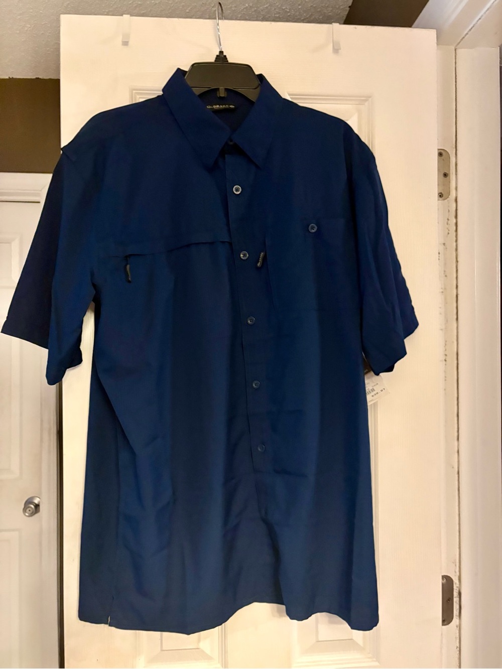 Men's Drake Short-Sleeve Button Shirt - Navy Blue